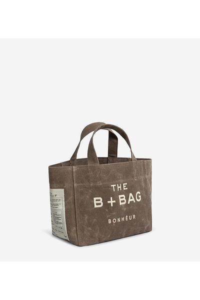 Bonheur Canvas Chocolate Malt Small Tote Bag