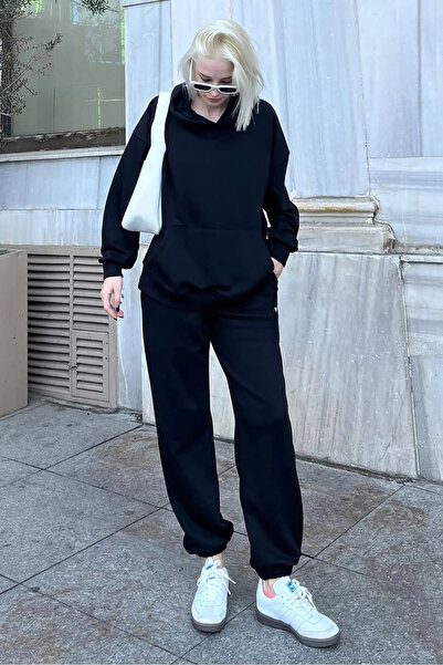 BayBayan Γυναικείο Σετ Φαρδιά Άνετη Χειμερινή Εύκαμπτη Φόρμα 3 Σκέλων