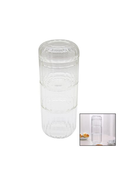 KAYAMU Lenon 3-Streife Glass Storage Container (K0)