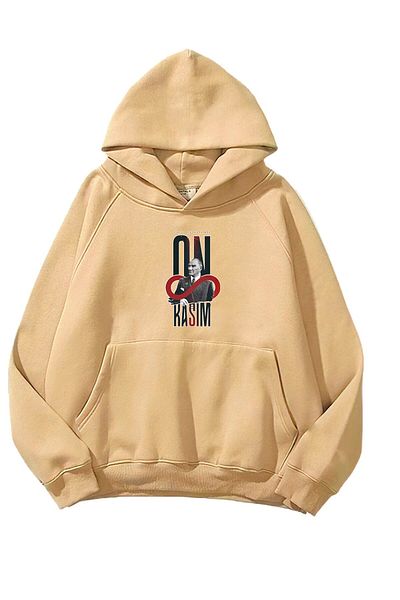 The Champ Clothing Φούτερ με κουκούλα Fleece Kemal Atatürk 10 Νοεμβρίου με στάμπα μπεζ Unisex με κουκούλα