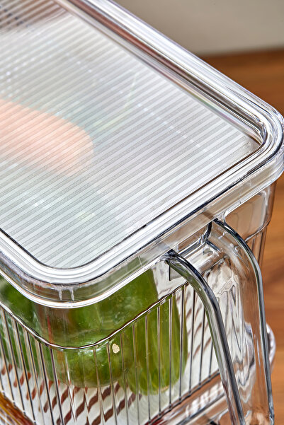 MHK Collection 2 Transparent Refrigerator Organizers with Handles - Food Storage and Organizing Set (3.60 Liters)