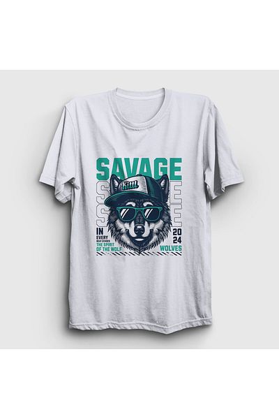 Presmono Unisex Λευκό T-Shirt The Spirit Of The Wolf Wolf 514450 ττ