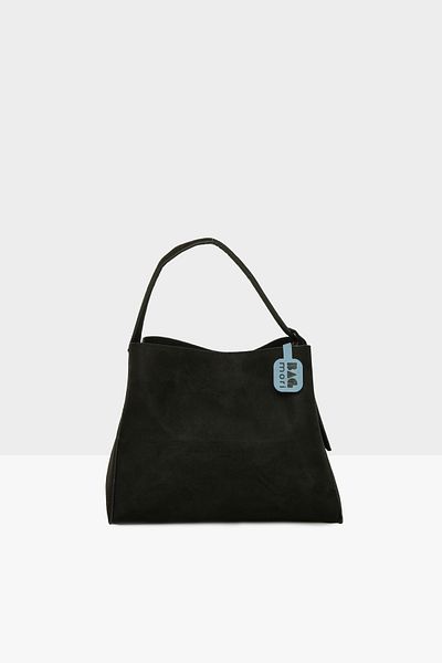 Bagmori Black Women's Mini Belted Suede Bag m 000008570