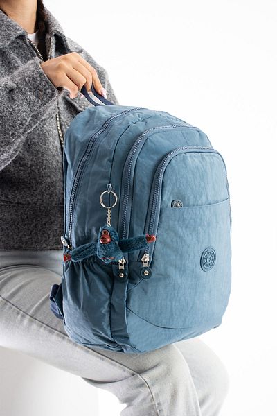 Lifonbag Rucsac și geantă de școală cu mai multe compartimente din țesătură șifonată impermeabilă pentru femei 9078