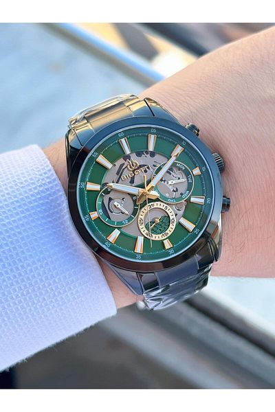 Bigotti 5 Atm Waterproof Men's Wristwatch - Case & Cord Steel, Interior Functions Active Ebg.10561.6