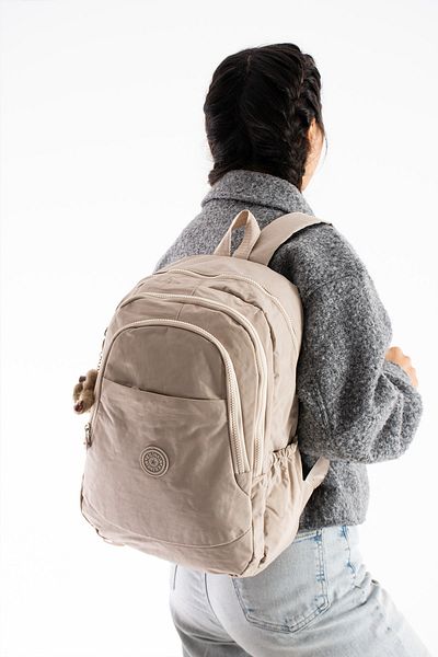 Lifonbag Γυναικείο αδιάβροχο τσακισμένο ύφασμα πολλαπλών τμημάτων πλάτης & σχολική τσάντα 9078