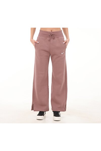 Nike W Nsw Phnx Flc Hr Pant Wıde Kadın Eşofman Altı Pembe dq5615-208