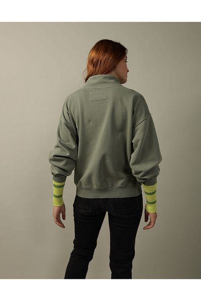 AMERICAN EAGLE AE Mock Neck Logo Sweatshirt U-1455-2089