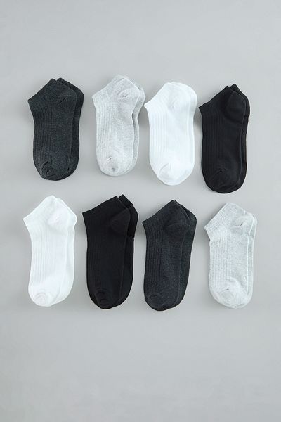 Edit by Trendyol Set mit 8 Unisex-Baumwoll-Booties-Herrensocken – TEDAW25CO00005