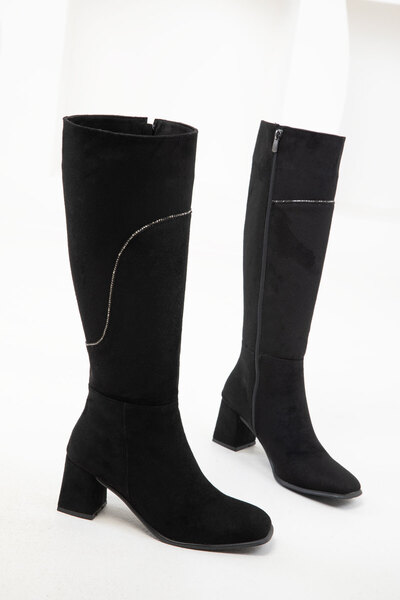 SOHO Černé semišové dámské boty 20033