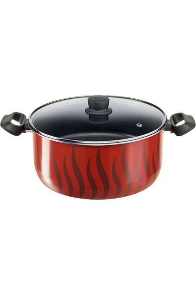 TEFAL Tempo Flame 28 cm - Non Stick Ring Pot with Lid