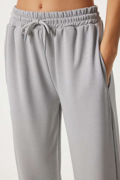 Happiness İstanbul Szürke modális kevert női kocogós melegítőnadrág - EN00617