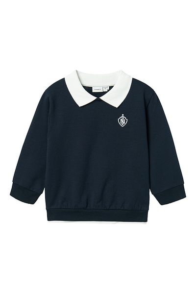 name ıt Nmmron Nreg Sweat Bru - Navy Blue Sweatshirt 13236360