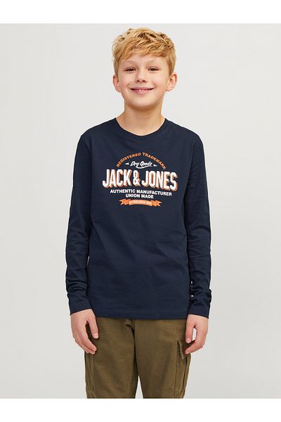 Jack & Jones Jjelogo O-Neck Tee - 2 Colors Navy Blue 12258880