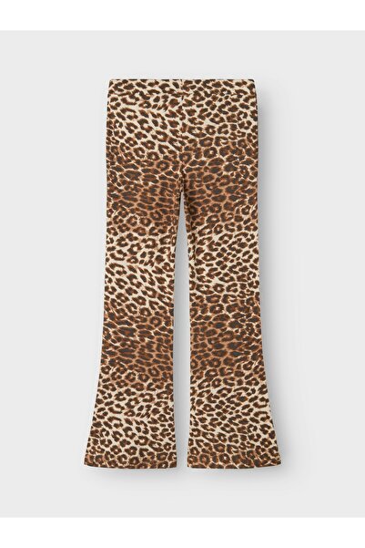 name ıt Leopard Print Nkfnuni Bootcut Trousers - 13241885