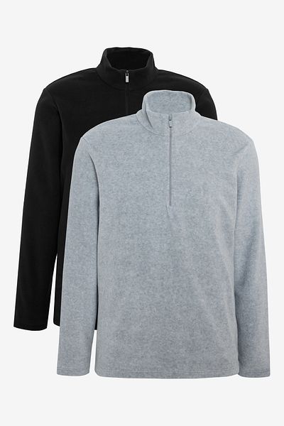 George Henry Pack of 2 Keep Warm Standard Fit Bato Collar Cold Proof Sweatshirt Fleece