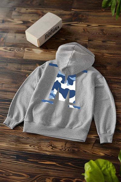 Edit by Trendyol Unisex φούτερ με γκρι κουκούλα - κανονική εφαρμογή, ζεστή στάμπα TEDAW25SW00042