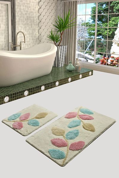 Chilai Home Innovia Color Σετ χαλιού μπάνιου και πατάκι τουαλέτας - Ακρυλικό Σετ 2 τεμαχίων