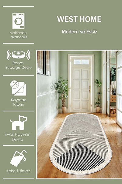 West Home Machine washable non-slip base stain-resistant modern cutting runner kitchen runner carpet runner