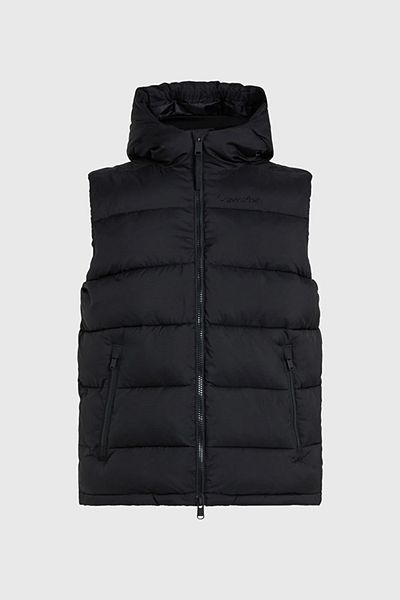Calvin Klein Men's Black Vest - Hooded, Stylish Looking, Daily Use, Brand Logo 00Gmf