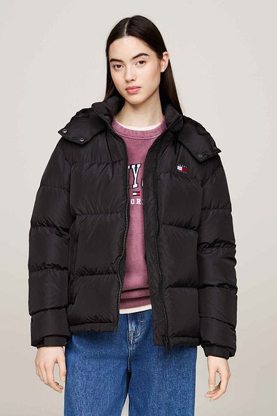 Tommy Jeans Tjw Alaska Puffer Ext - fekete női pufferkabát