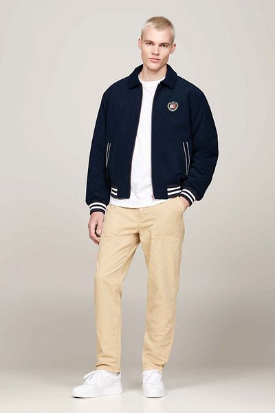Tommy Jeans Férfi sötétkék kabát - DM0DM19626C1G Crest Cord Letterman