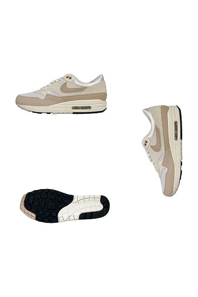 Nike Air Max 1 '87 – Weißer Stoff mit Uhr