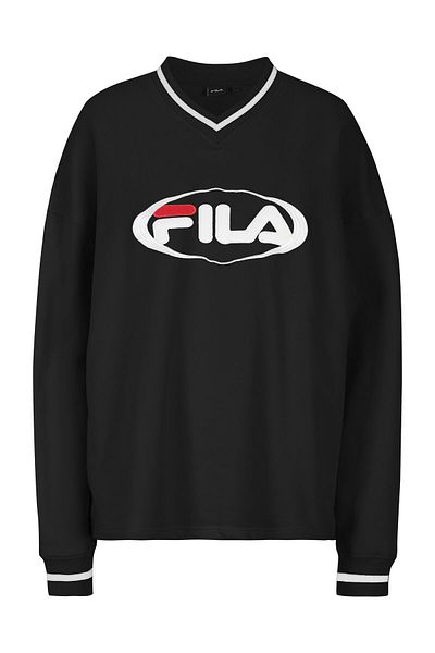 Fila Oversized mikina Langerma s výstřihem do V
