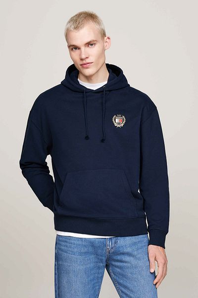Tommy Jeans Sötétkék férfi pulóver - kapucnis gallér, DM0DM19762C1G REG TJ F