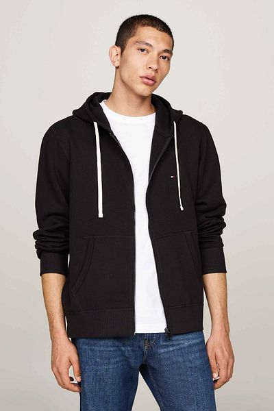 Tommy Hilfiger Pánský svetr – bavlna, Regular Fit, s kapucí, na zip Mw0Mw37234 Bds
