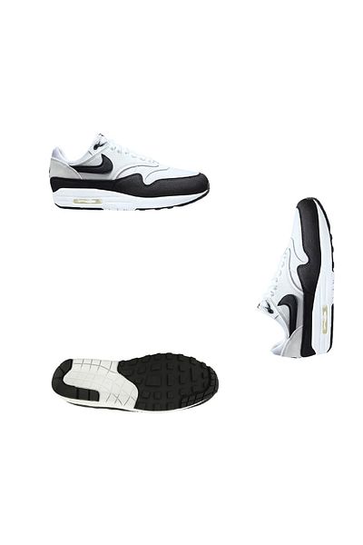 Nike AIR MAX 1 '87 - Weiß/Schwarz-Hohe Taille Weiß