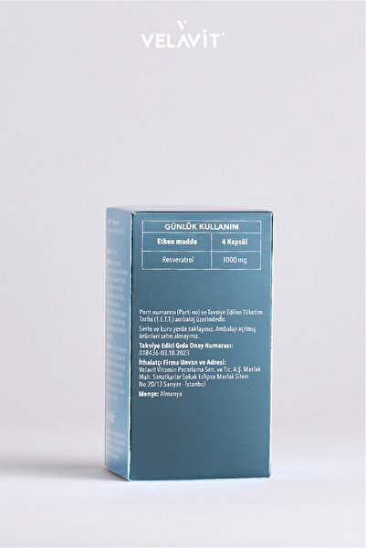 Velavit V-Resveratrol 120 Kapsül