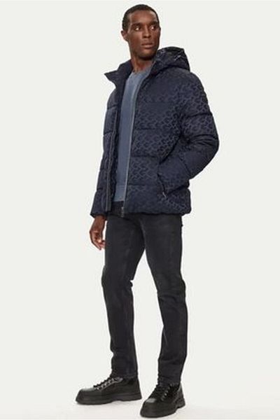 Guess Puffa Mono Gram Jkt - Recy Temperature Poly Jacquard