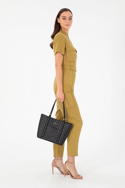 Pierre Cardin Geantă neagră de umăr cu monogramă 05PO24K1873