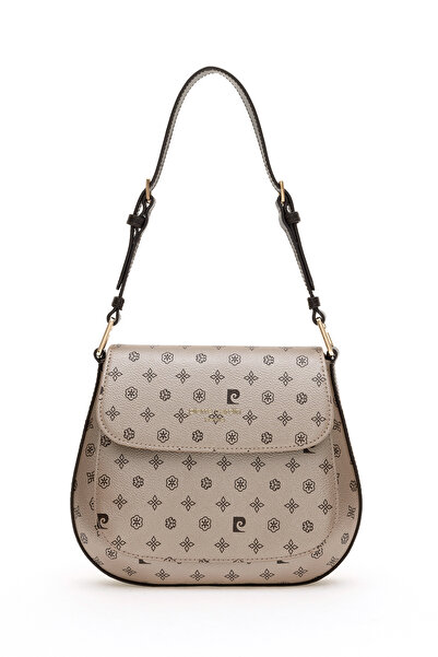 Pierre Cardin Goldfarbene Damen-Umhängetasche mit Monogramm 05PC24K24108