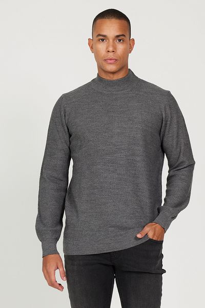 ALTINYILDIZ CLASSICS Woolen Standard Fit Regular Cut Half Turtleneck Jacquard Knitwear Sweater