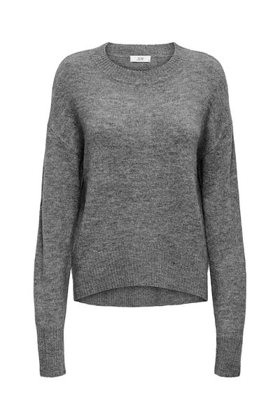 JDY JDYELANORA L/S O-NECK CURVED PULLOVE KNT