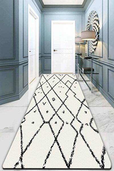 Chilai Home Dalmata Yolluk Halı Kaymaz Taban Yıkanabilir,rulo Kesme Yolluk Djth
