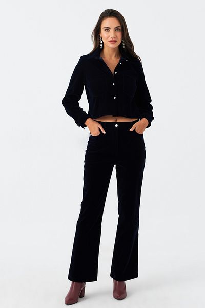 Cool & Sexy Women's Parliament Velvet Pants - Elastic Waist Car1076