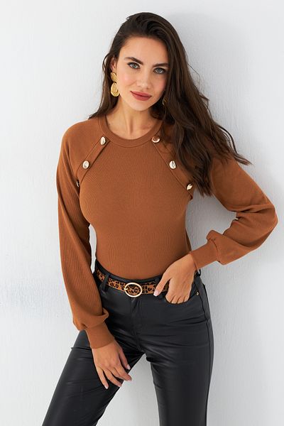 Cool & Sexy Dámská košilková halenka s velbloudím knoflíkem Ey2946