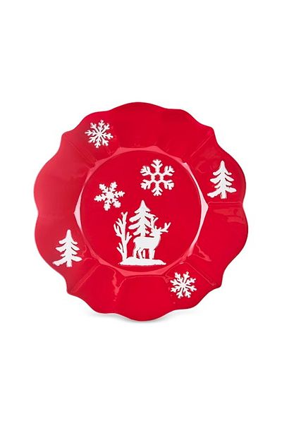 Karaca New Year New Year's Candy Stripe Cake Plate 20.5 cm