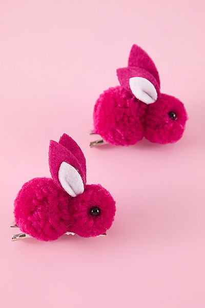 TRENDYOLKIDS Fuchsiová 2dílná spona s dívčím vzorem králíka Tkdaw 25Tk00000