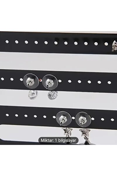 İSİM LAZER Takı düzenleyici /taki standı (kupelik siyah pleksi)