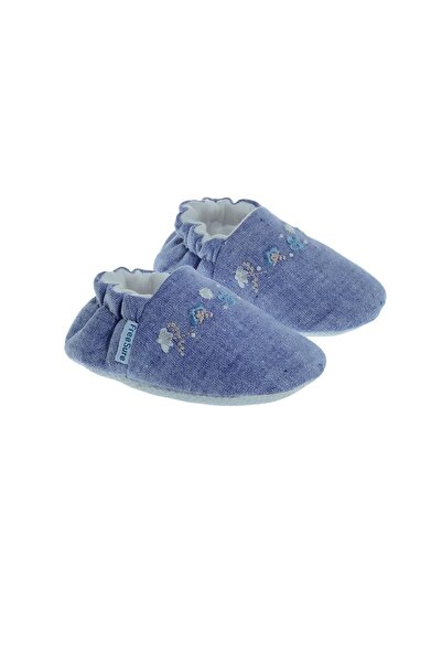 Freesure 241164 Mavi Kız Bebek Patiği, Bebek Ayakkabısı, Kaymaz Taban