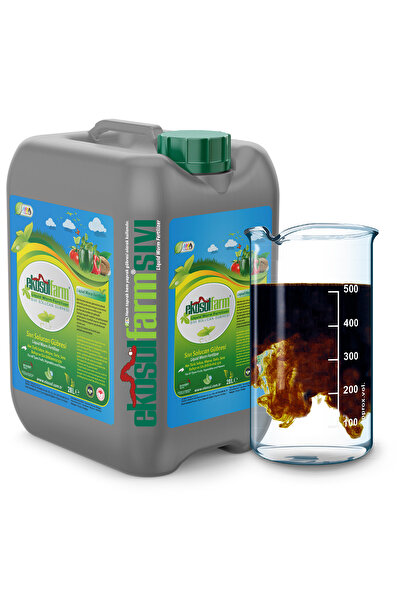 EkosolFarm Sıvı Solucan Gübresi 20 Litre Organik Konsantre Gübre Bitki Besleyici