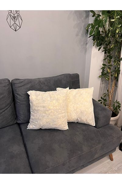Yıldız Accessory 2 Pieces Bead Fiber Throw Pillow Cover - Inside