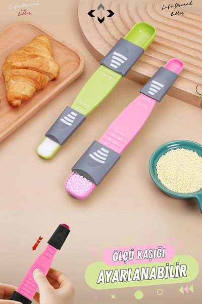 LİGROUND 1Pc Adjustable Measuring Spoon - Precision Protein Powder Measuring, Salt Spice Coffee