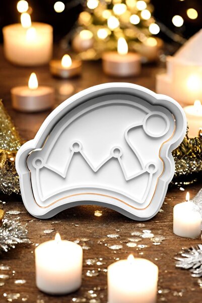 Hobist قالب كوكي قبعة عيد الميلاد وقالب لب السكر