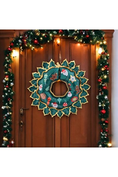 Mini Parti زينة باب باللون الأخضر الداكن، بالون من رقائق معدنية للعام الجديد ...