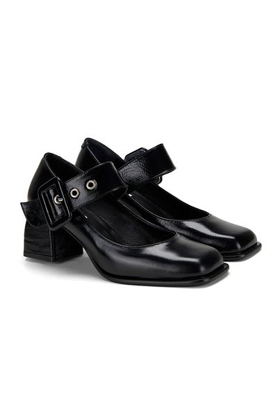 Desa Women's Black Patent Leather Mary Jane Shoes